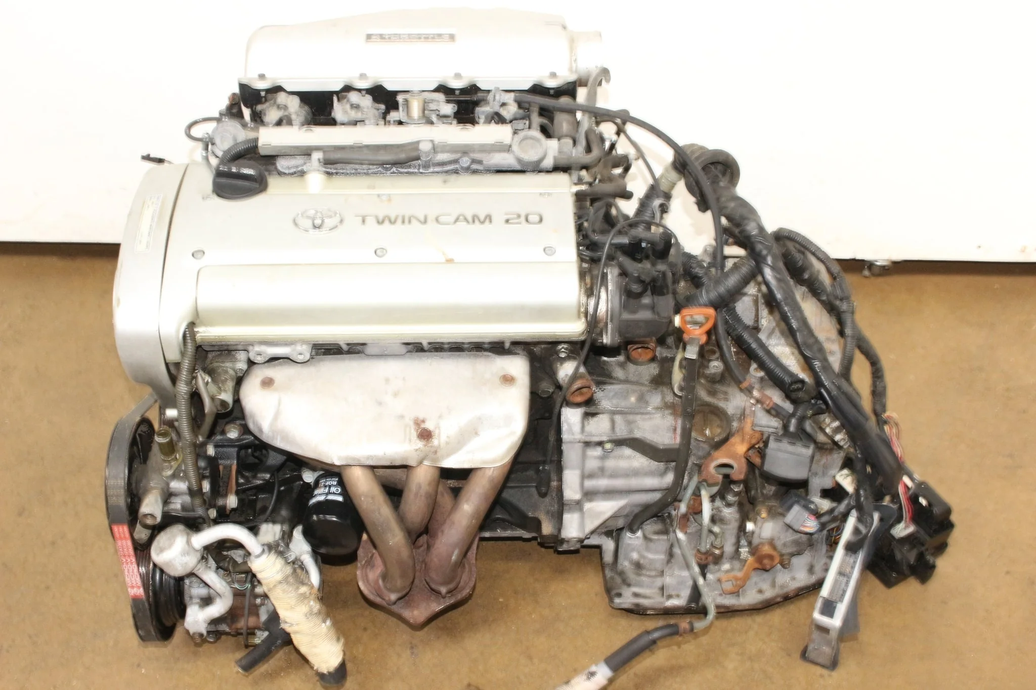 JDM Toyota Corolla Levin Motor AE11 4AGE Silver Top 1.6L Twin Cam 20 Valve Engine Automatic Transmission