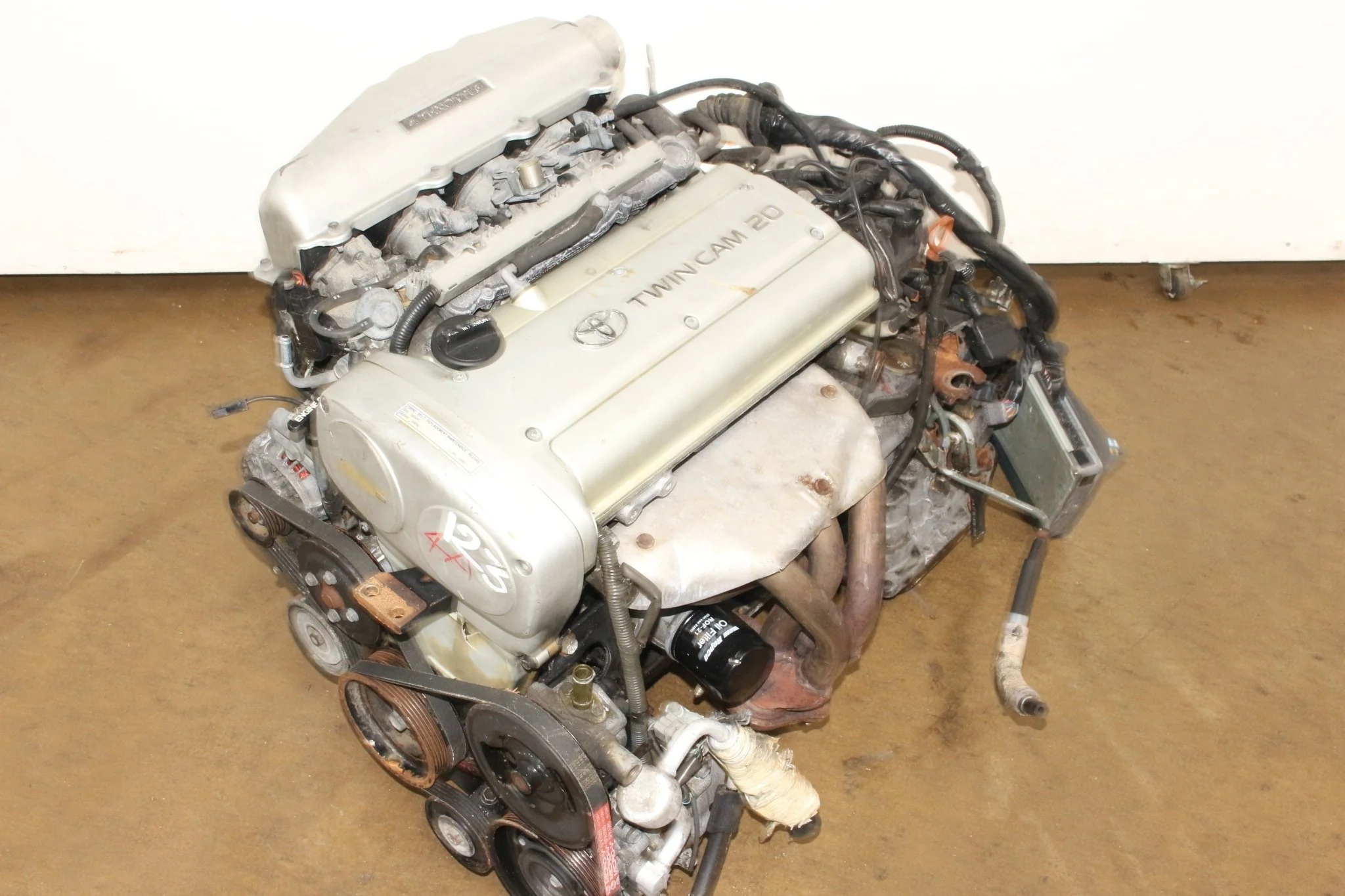 JDM Toyota Corolla Levin Motor AE11 4AGE Silver Top 1.6L Twin Cam 20 Valve Engine Automatic Transmission - Image 12