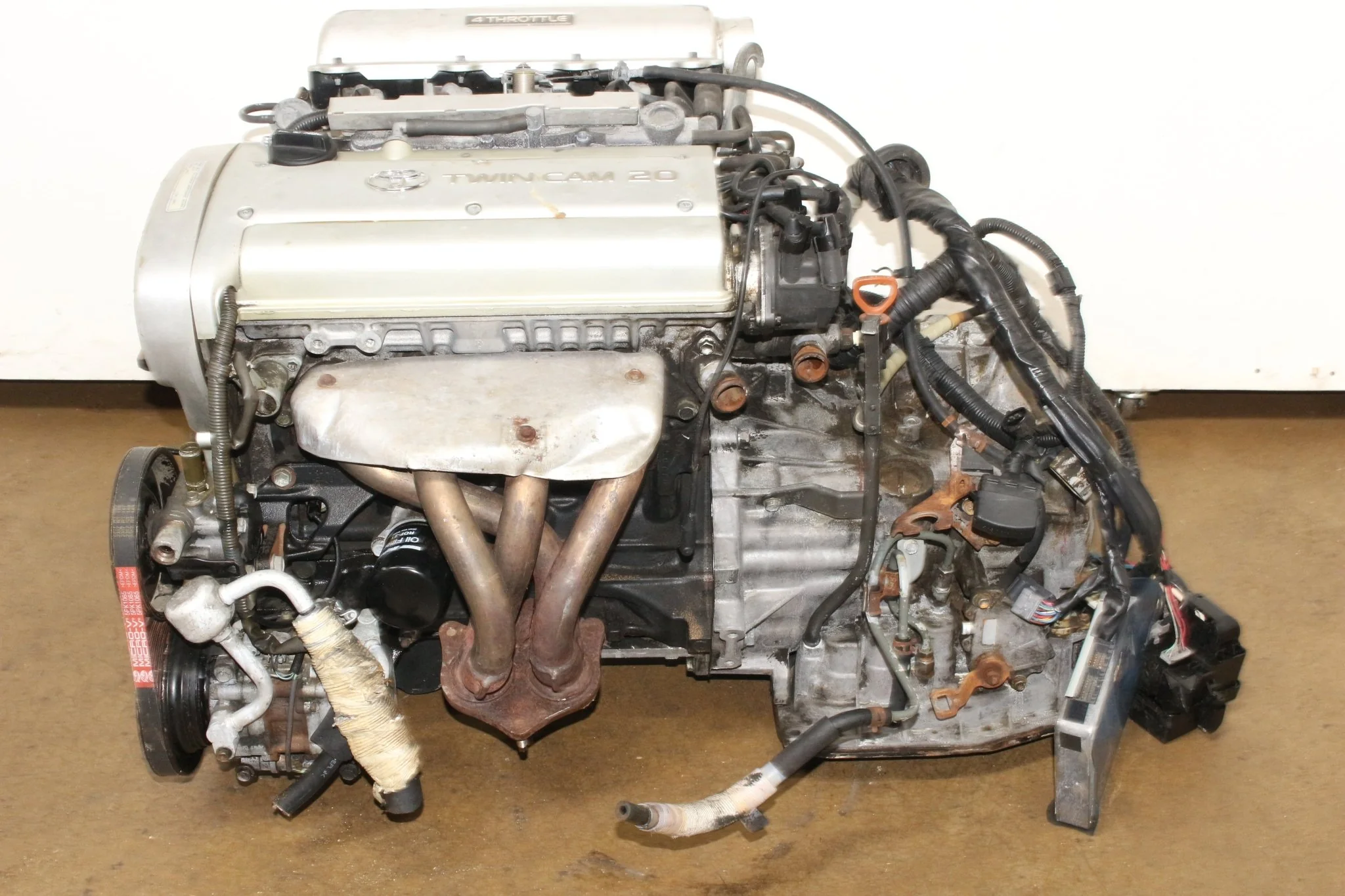 JDM Toyota Corolla Levin Motor AE11 4AGE Silver Top 1.6L Twin Cam 20 Valve Engine Automatic Transmission - Image 2